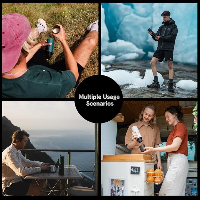 OutIn Nano Portable Electric Espresso Machine, Travel Coffee Maker for Camping, Car Coffee Maker Self-Heating with USB-C, With Ground Coffee & NS Capsule for RV, Hiking, Office - Image 5