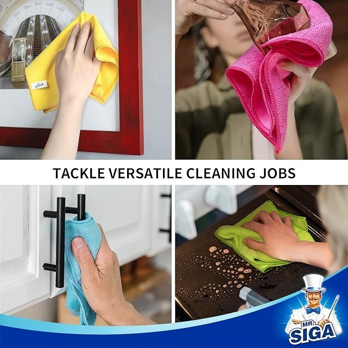MR.SIGA Microfiber Cleaning Cloth.Pack of 12.Size:12.6″ x 12.6″ - Image 2