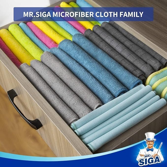 MR.SIGA Microfiber Cleaning Cloth.Pack of 12.Size:12.6″ x 12.6″ - Image 4
