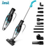 INSE R3s Bagless Stick Vacuum – 4-in-1 Lightweight Corded Vacuum Cleaner for Hardwood Floors. Carpet. Car. and Pet Hair – Ultra Quiet and Handheld-Compatible