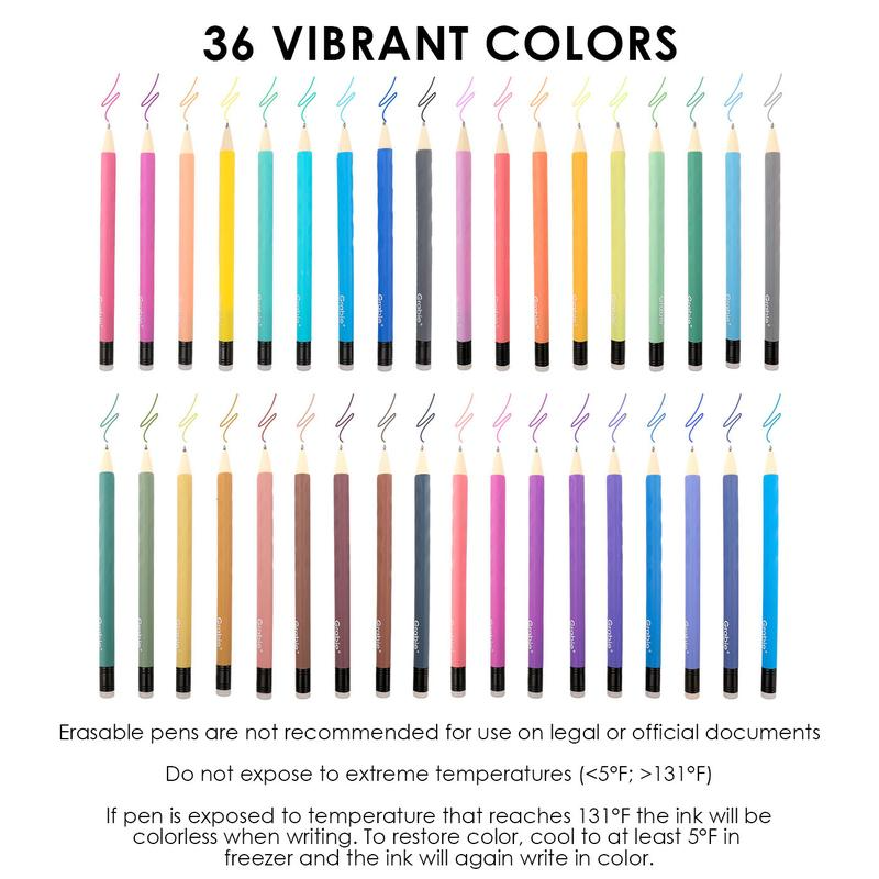 Erasable Gel Pen Set Medium Point Pens with Eraser for Everyday Use & Educational Purposes, for Planner, Students, Teachers, Nurses and Artists, Magical Pen, Gift for Valentines's Day - Image 3