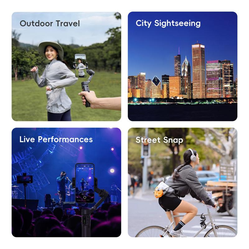 Gimbal Stabilizer for iPhone, Smartphone Foldable Gimbal with Detachable Remote Control, Portable Foldable 3-Axis Phone Gimbal for Android & iPhone17 series, Ideal for Travel Vlogging - Image 3