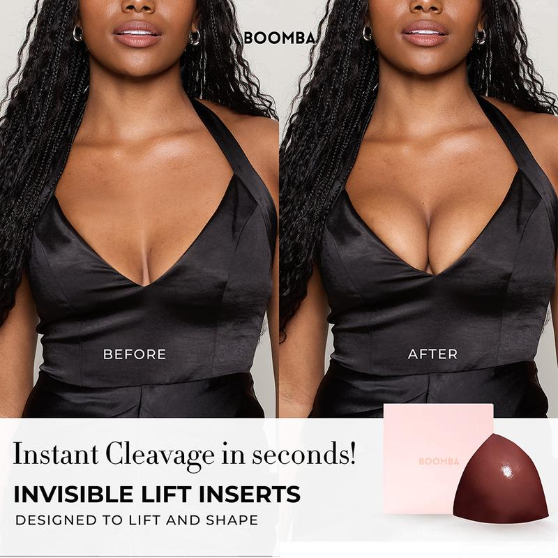 Invisible Lift - Patented Sticky Fashion Bra Inserts Prevents Nipple Slips No Sewing Required Low Cut Tops Womenswear - Image 3