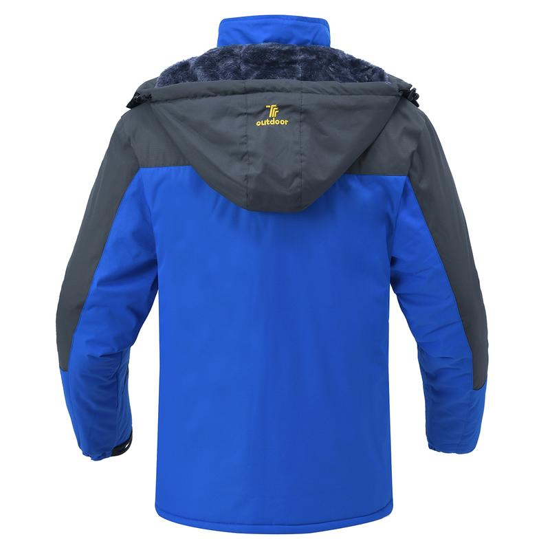 Men's Ski Snow Jacket Waterproof Insulated Fleece Outdoor Mountain Hooded Winter Coat Sporty Breathable Outerwear big tall men clothing Size up to XXXXL - Image 3