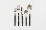 Black 5 Pc Bistrot Flatware